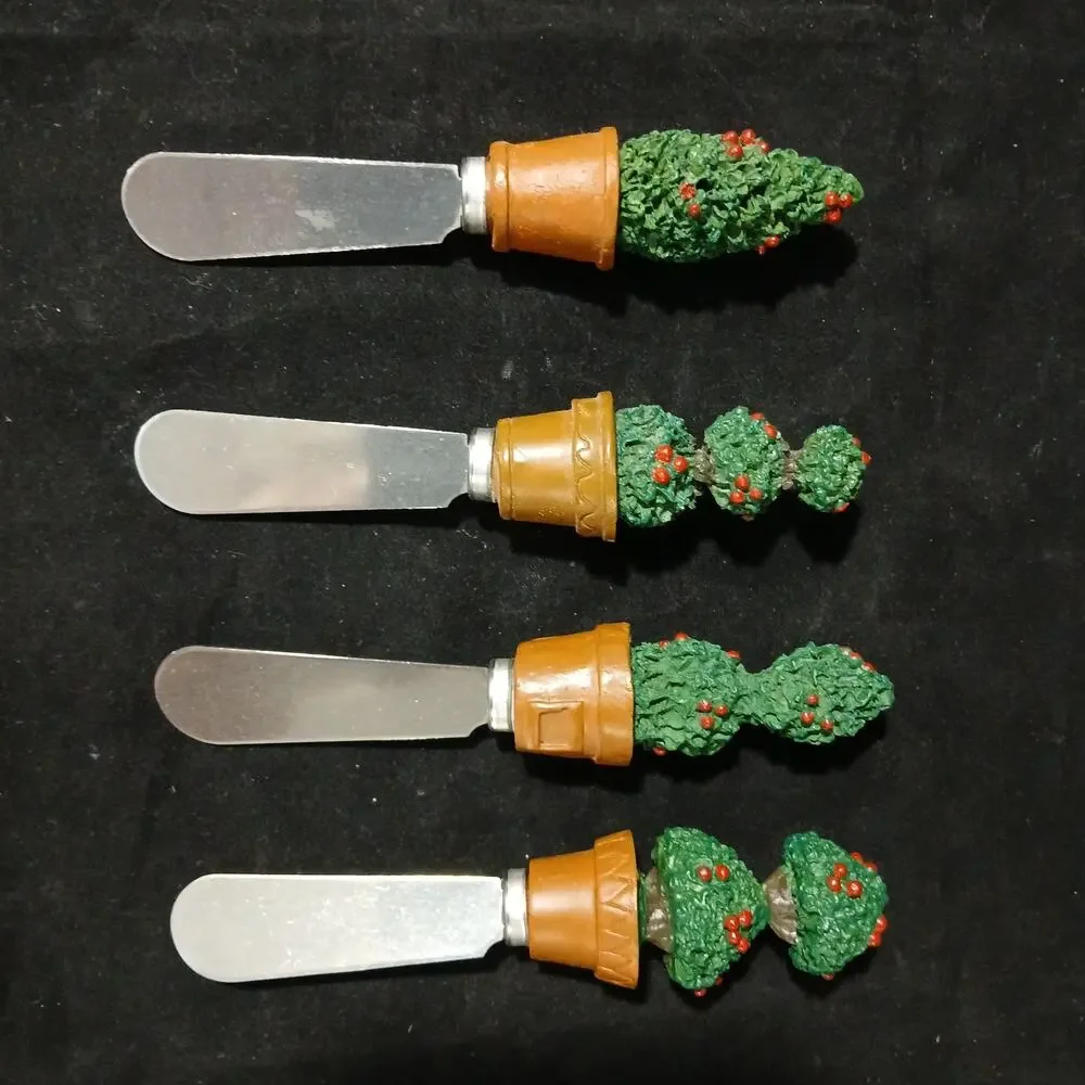 Spreadables Gourmet Spreaders By Cardinal Inc Cir 1990's Topiary Shape Set Of...